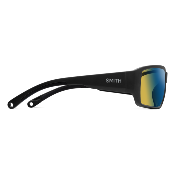 Smith Optics Hookset: Matte Black Frame / ChromaPop Polarchromic Yellow Blue Mirror Glass / Medium to Large