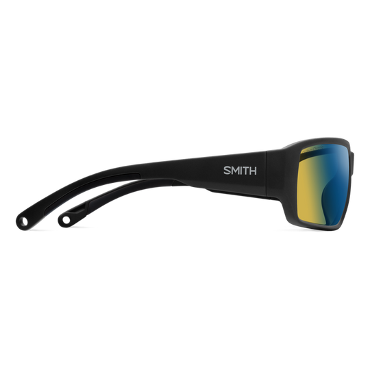 Smith Optics Hookset: Matte Black Frame / ChromaPop Polarchromic Yellow Blue Mirror Glass / Medium to Large