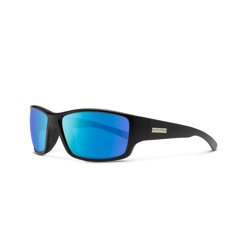 Suncloud Hull: Matte Black Frame / Polarized Blue Mirror