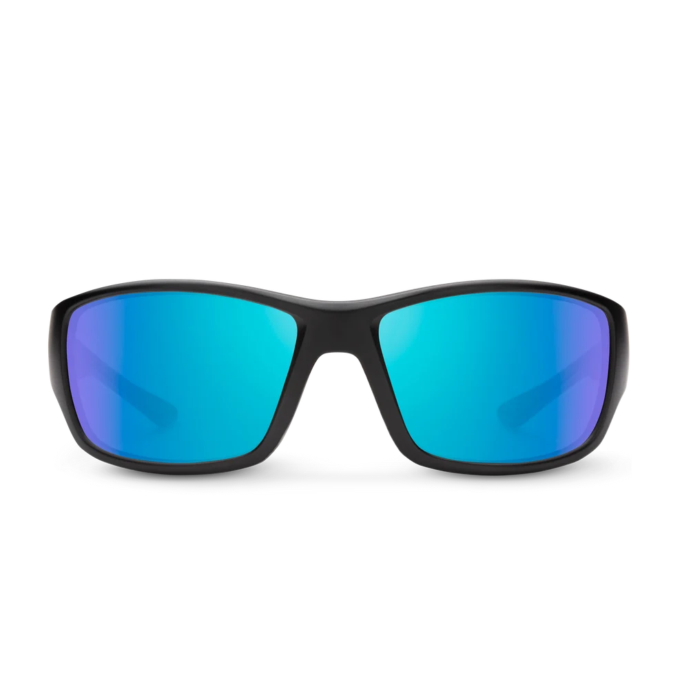 Suncloud Hull: Matte Black Frame / Polarized Blue Mirror