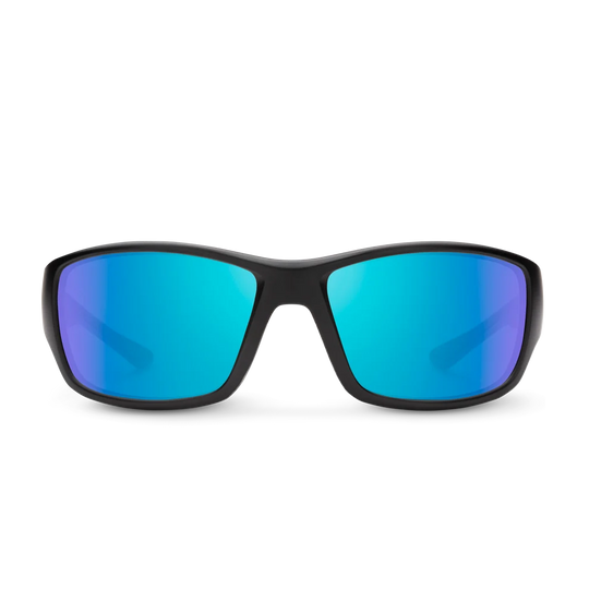 Suncloud Hull: Matte Black Frame / Polarized Blue Mirror