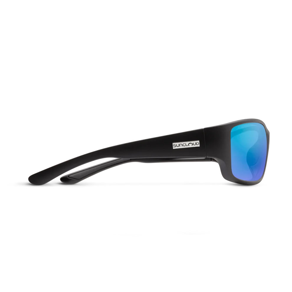 Suncloud Hull: Matte Black Frame / Polarized Blue Mirror