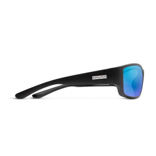 Suncloud Hull: Matte Black Frame / Polarized Blue Mirror