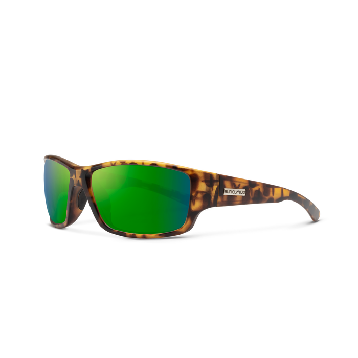 Suncloud Hull: Matte Tortoise Frame / Polarized Green