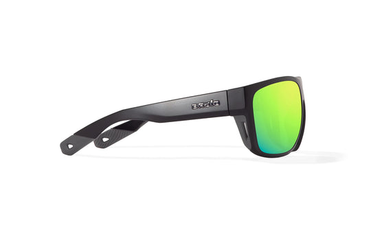 Bajio Las Rocas: Black Matte Frame / Green Mirror Glass / XLarge