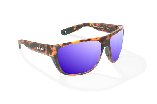 Bajio Las Rocas: Brown Tortoise Matte Frame / Violet Mirror Poly / XLarge