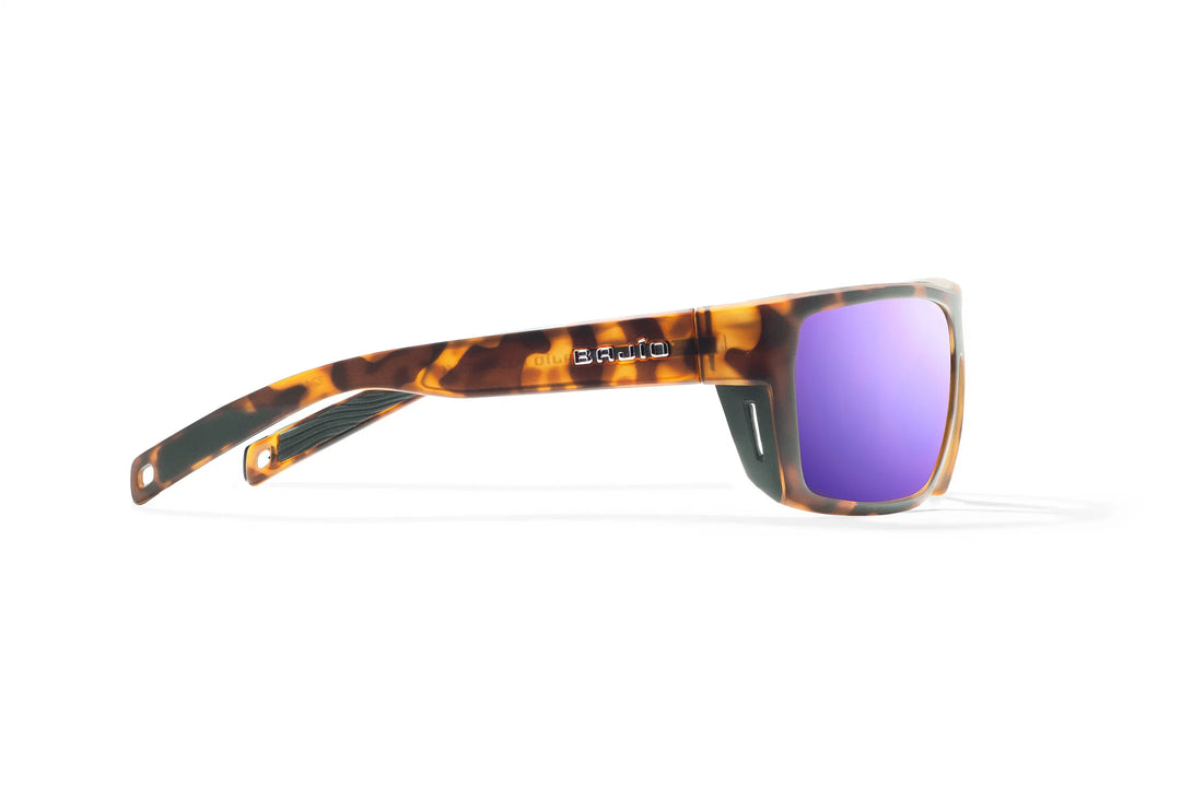 Bajio Palometa: Brown Tortoise Matte Frame / Violet Mirror Glass / Medium