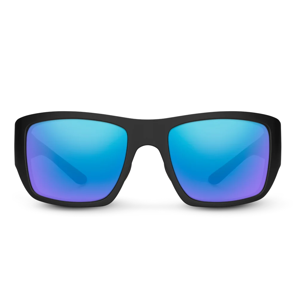 Suncloud Sculpin: Matte Black Frame / Polarized Blue Mirror