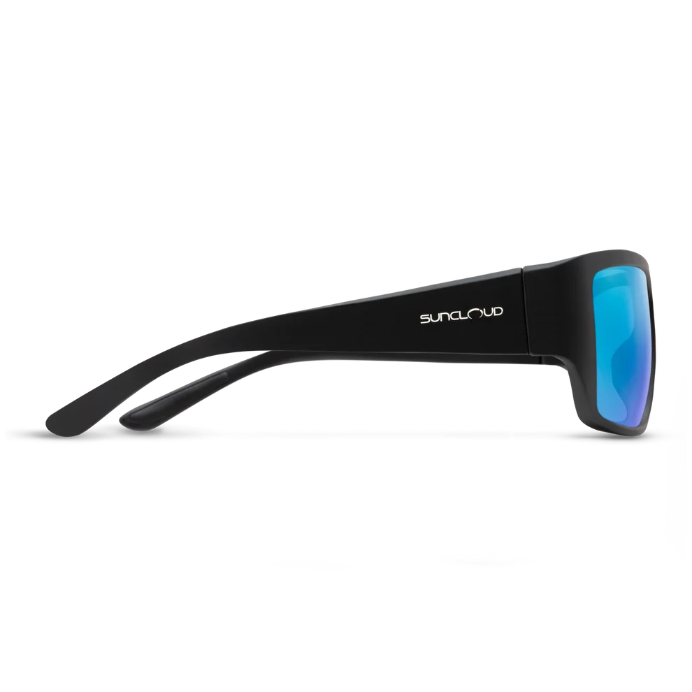 Suncloud Sculpin: Matte Black Frame / Polarized Blue Mirror