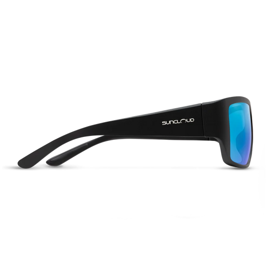 Suncloud Sculpin: Matte Black Frame / Polarized Blue Mirror