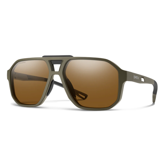 Smith Optics Truss: Matte Olive Oil Frame / ChromaPop Polarized Brown Poly / Medium
