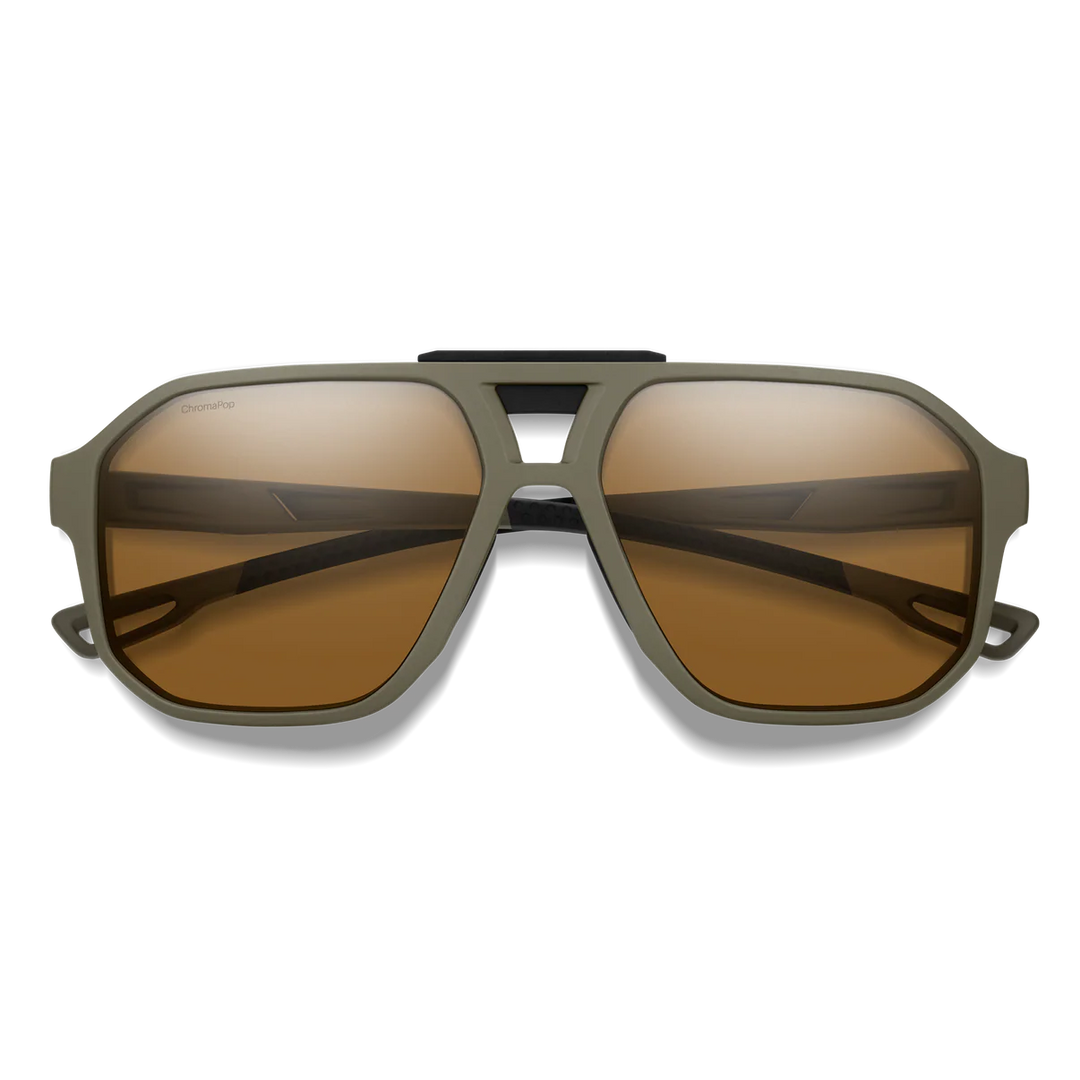 Smith Optics Truss: Matte Olive Oil Frame / ChromaPop Polarized Brown Poly / Medium