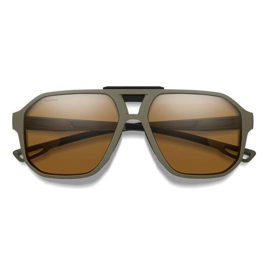 Smith Optics Truss: Matte Olive Oil Frame / ChromaPop Polarized Brown Poly / Medium