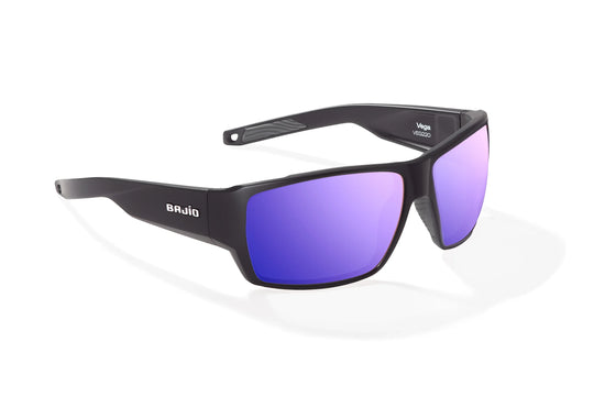 Bajio Vega: Black Matte Frame / Violet Mirror Glass / Large