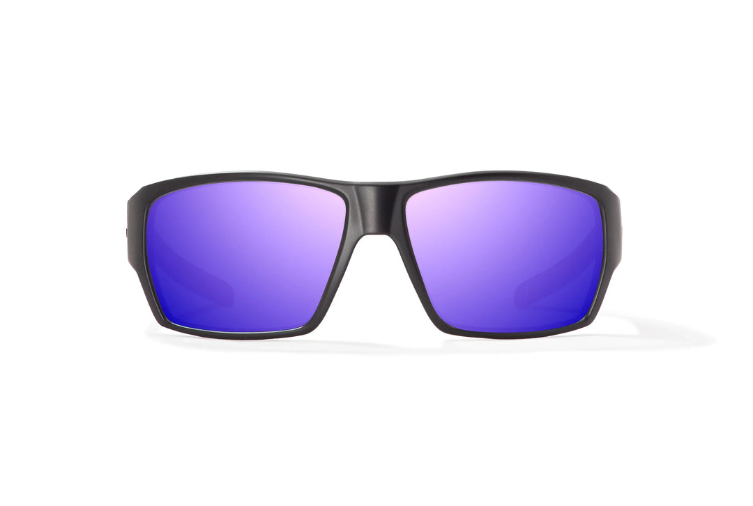 Bajio Vega: Black Matte Frame / Violet Mirror Glass / Large